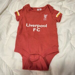 LFC Liverpool F.C. Infant 3/6 Months 100% Cotton Red One-Piece Baby Bodysuit